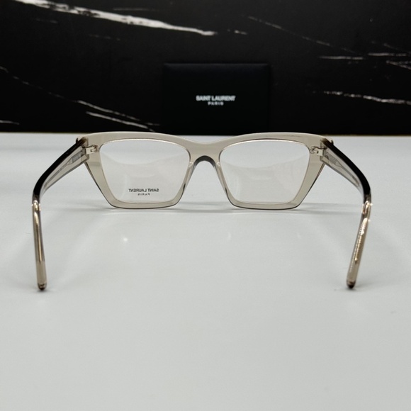 NEW SL 276 MICA OPT 005 SAINT LAURENT BEIGE CLEAR SL276 005 WOMEN EYEGLASSES - Picture 6 of 10